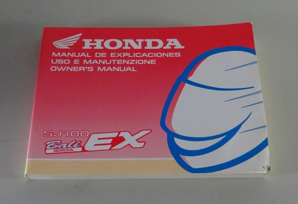 Manual de instrucciones Honda SJ 100 EX Bali Stand 1996