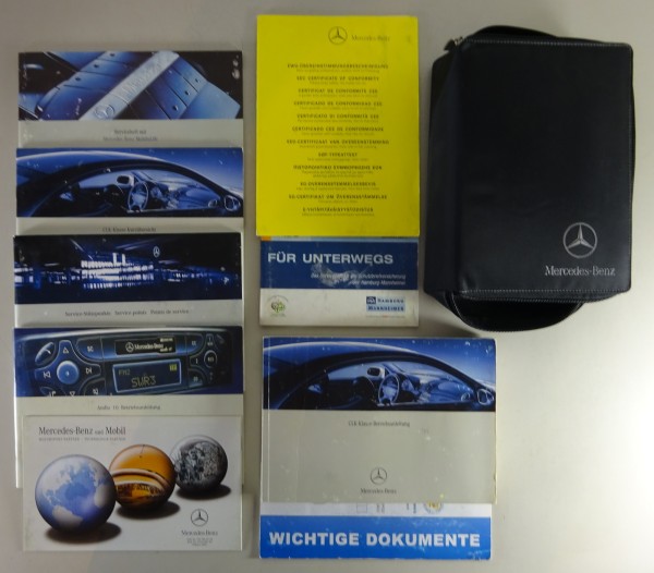 Bordmappe + Betriebsanleitung Mercedes W209 CLK 200 - 55AMG Cabrio, Coupe 2003