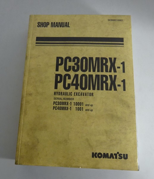 Workshop Manual / Werkstatthandbuch Komatsu Hydraulikbagger PC30MRX-1/ PC40MRX-1