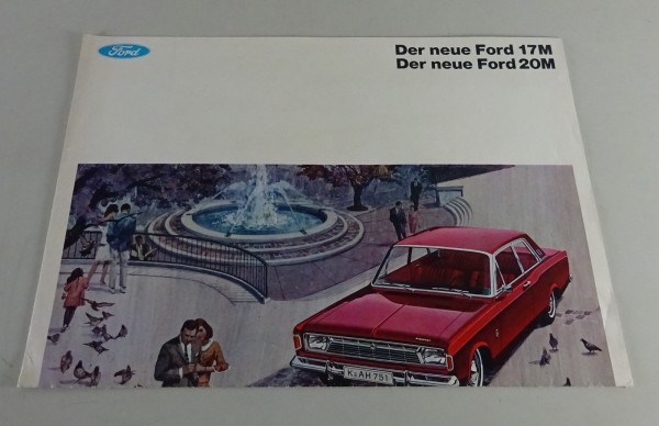 Faltprospekt / Broschüre Ford 17M / 20M P7a Stand 1967/1968