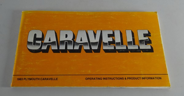Owner´s Manual / Handbook Plymouth Caravelle Stand 1983