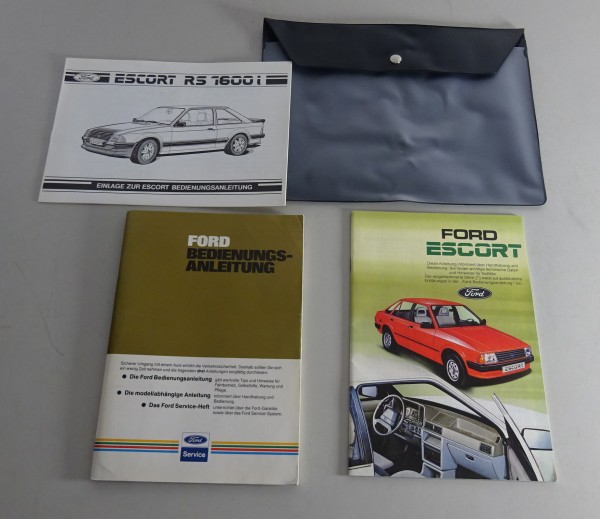 Bordmappe + Betriebsanleitung Ford Escort III + RS 1600 i Stand 06/1983