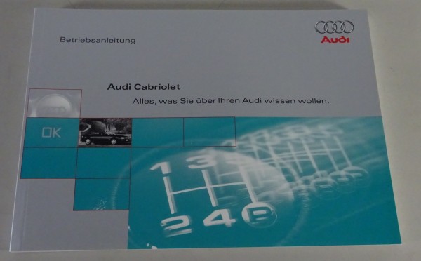 Betriebsanleitung / Handbuch Audi Cabriolet | Stand 05/1996
