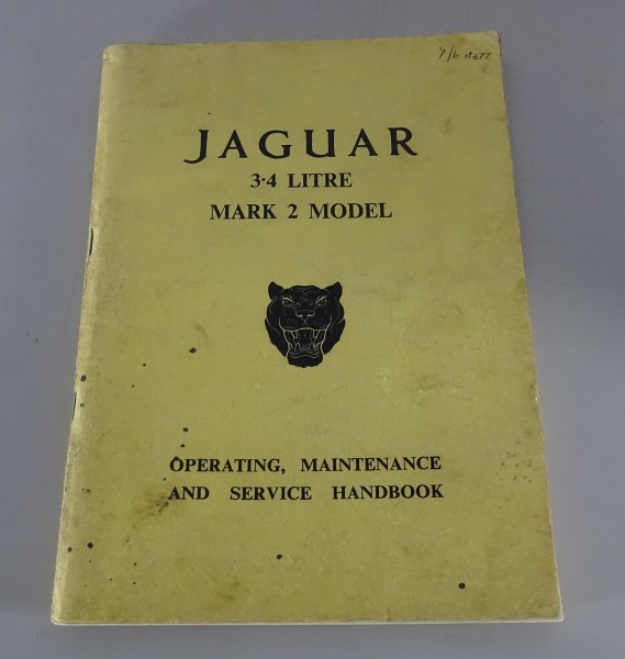 Owner´s Manual / Handbook Jaguar Mark 2 / MK. II 3,4 Litre 1959 -1969 english