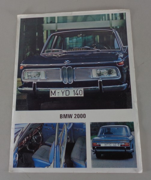 Prospektblatt BMW 2000 Neue Klasse von 09/1966