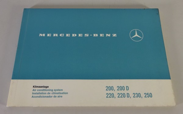 Betriebsanleitung Mercedes Benz Klimaanlage für W114 / W115 /8 Stand 1968