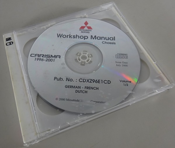 Werkstatthandbuch auf CD Mitsubishi Carisma Modelljahr 1996 - 2001 Stand 07/2000