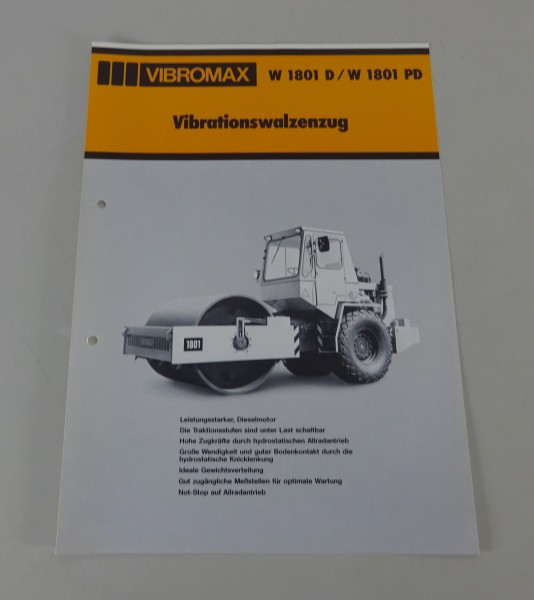 Prospektblatt / Broschüre Vibromax Walzenzug W 1801 D / PD