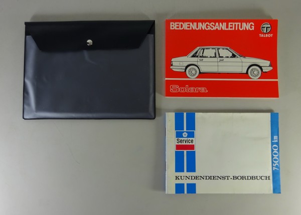 Bordmappe mit Betriebsanleitung / Handbuch Talbot Solara Stand 03/1980