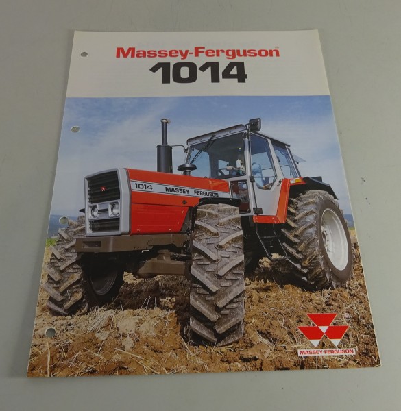 Prospekt / Broschüre Massey Ferguson Kabinenschlepper MF 1014 98 PS v. 10/1987