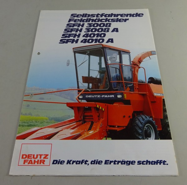 Prospekt / Faltprospekt Deutz-Fahr Selbstfahrende Feldhäcksler Stand 05/1980