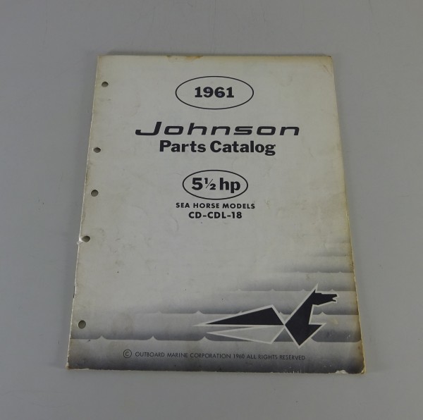 Teilekatalog OMC Johnson Outboards 5 1/2 PS Models Stand 10/1960