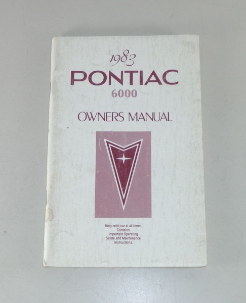 Owner's Manual / Betriebsanleitung Pontiac 6000 von 1983