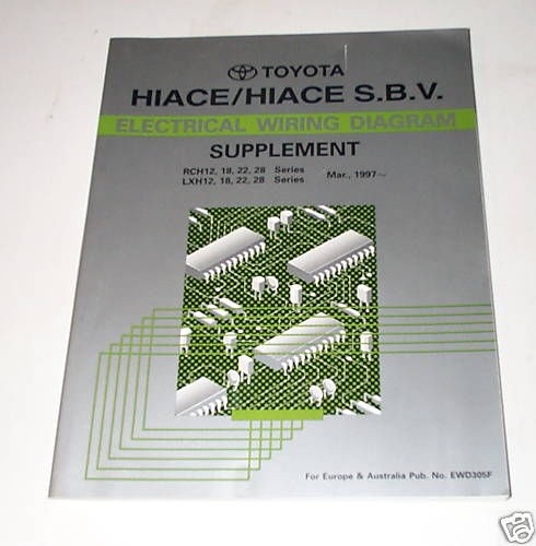 Werkstatthandbuch Elektrik Electrical Wiring Diagram Toyota Hiace / S.B.V., 1997