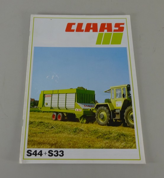 Prospekt / Broschüre Claas Ladewagen S44 / S33 Stand 09/1983