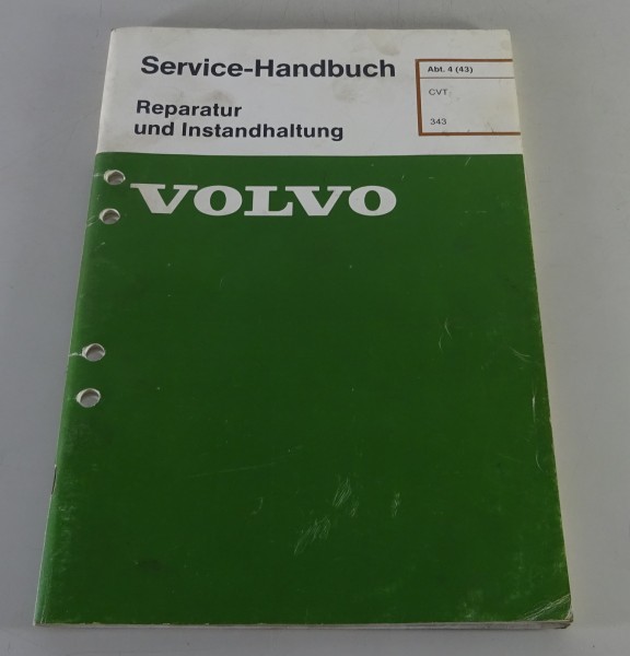 Werkstatthandbuch / Reparaturhandbuch Volvo 343 Getriebe CVT Stand 01/1977