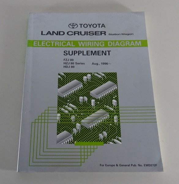 Workshop Manual electrical wiring diagram Toyota Land Cruiser FJ80, etc. 08/1996