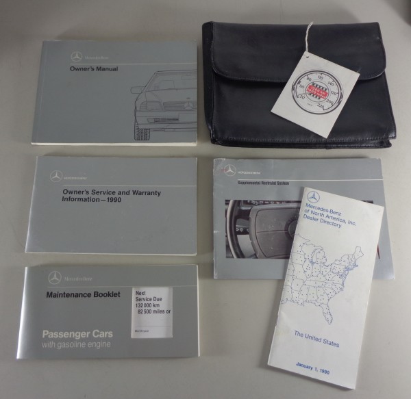 Owner's manual + wallet Mercedes Benz R129 300 SL / 500 SL from 09/1989