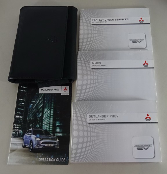 Owner's Manual + Wallet Mitsubishi Outlander Phev Plug in Hybrid from 2013