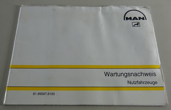 Scheckheft / Wartungsnachweis blanko ! MAN LKW / Nutzfahrzeuge Stand 03/1992