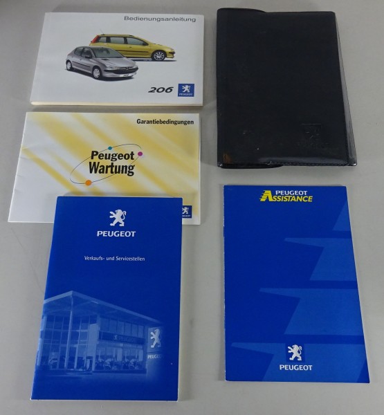 Bordmappe mit Betriebsanleitung / Handbuch Peugeot 206 / 206 SW von 2002