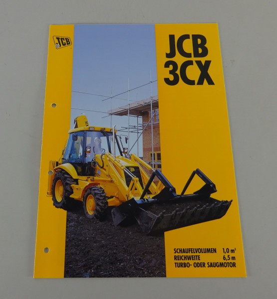 Prospekt / Broschüre JCB Baggerlader 3CX Stand 05/1997