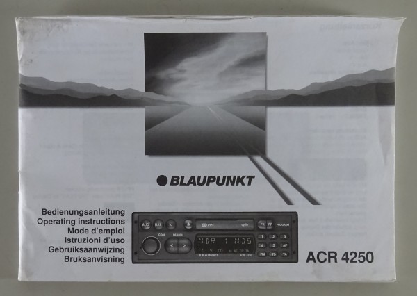 Betriebsanleitung / Handbuch Blaupunkt Autoradio ACR 4250 Stand 06/1995