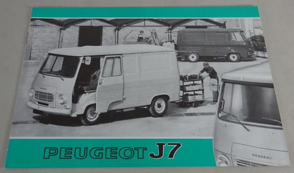 Prospekt / Broschüre Peugeot J7 Transporter Stand 1973