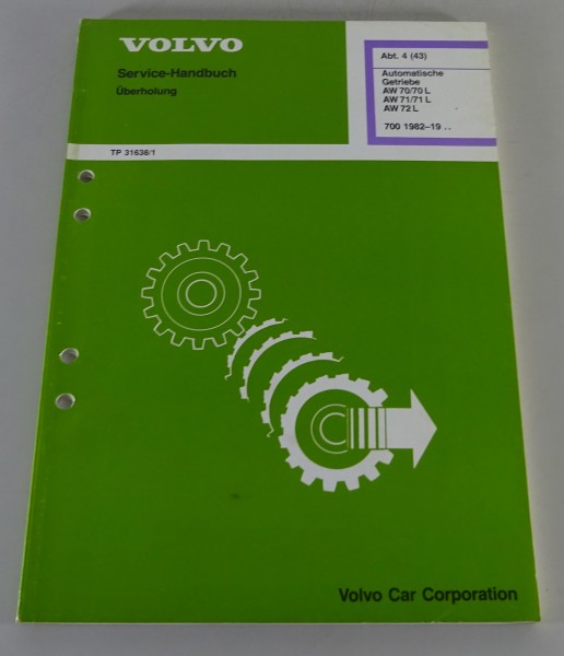Werkstatthandbuch Volvo 740 / 760 / 780 Überholung Automatik Getriebe - ab 1982