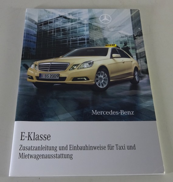 Zusatz-Betriebsanleitung | Mercedes-Benz E-Klasse W212 Taxi & Mietwagen | 3/2010