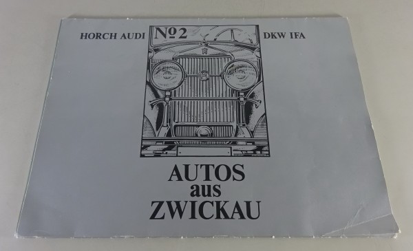 Poster-Mappe „Autos aus Zwickau“ mit DKW, Trabant, IFA DDR Stand 1988