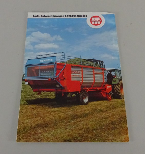 Prospekt / Broschüre Mengele Ladewagen LAW 345 Quadro Stand 03/1984