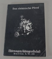Vorschau: Prospekt Reprint Elitewagen AG "Das elektrische Pferd" - frühe Elektrofahrzeuge Vorschau: Prospekt Reprint Elitewagen AG "Das elektrische Pferd" - frühe Elektrofahrzeuge