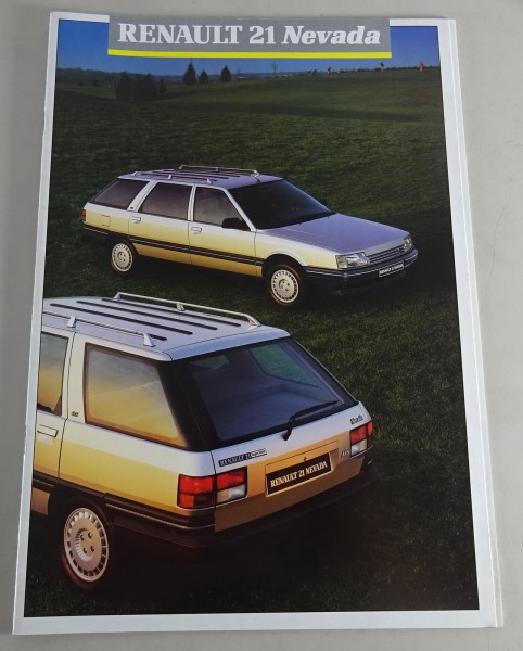 Prospekt / Broschüre Renault R21 Nevada Stand 07/1987