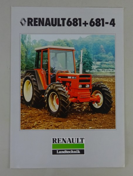 Prospektblatt / Datenblatt Renault Traktor 681 + 681-4