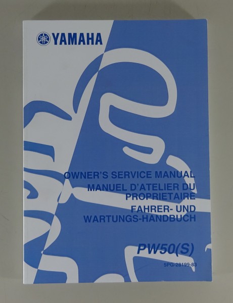 Betriebsanleitung und Wartungshandbuch Yamaha PW 50 (S) Stand 04/2003