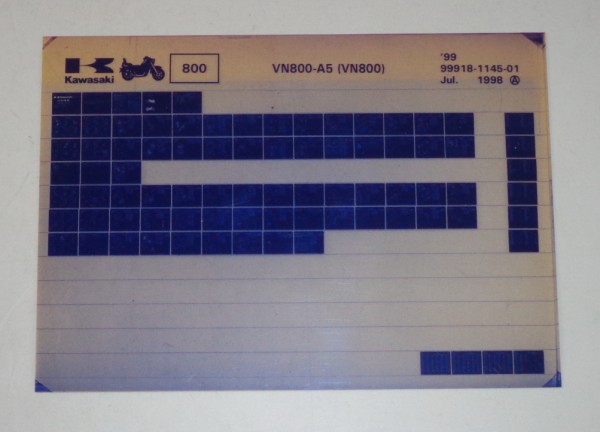 Microfich Ersatzteilkatalog Kawasaki VN 800 A5 Model 1999 Stand 07/98
