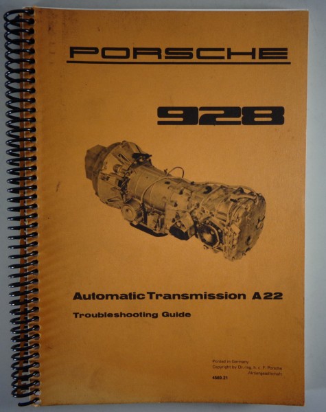 Service Information / Troubleshooting Porsche 928 Automatic Transmission A22