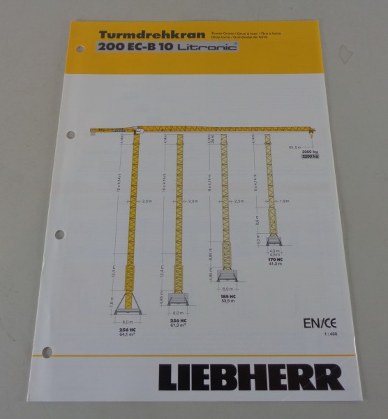 Datenblatt Liebherr Turmdrehkran 200 EC-B 10 Litronic von 04/2007