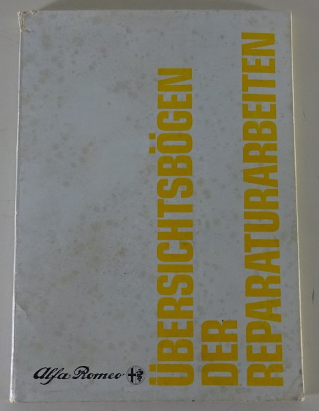 Arbeitsrichtzeiten Alfa Romeo Karosserie + Blech Alfasud / Giulietta / etc. 1982
