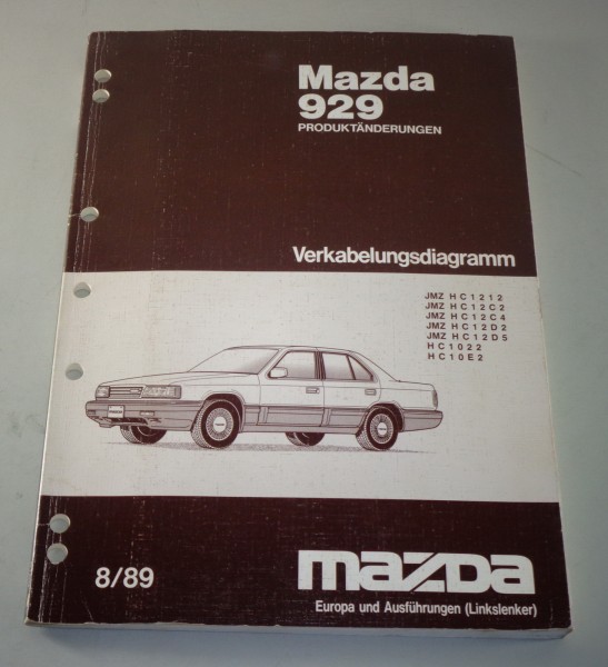Werkstatthandbuch Elektrik Mazda 929 Typ HC Stand 08/1989
