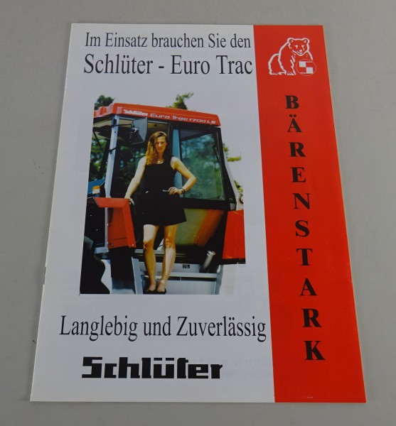 Prospekt / Broschüre Schlüter Euro Trac 1400 LS / 1900 LS / 2000 LS ca. 1991-92