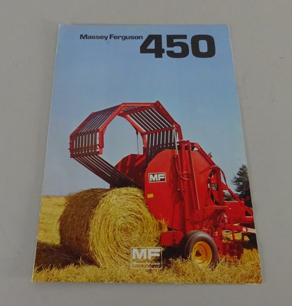 Prospekt / Broschüre Massey Ferguson Rundballenpresse MF 450 Stand 08/1978