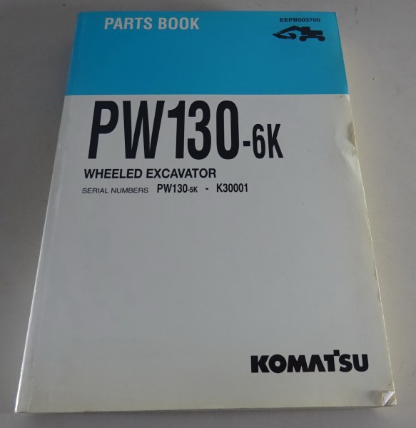 Parts Catalogue / Teilekatalog Komatsu Radbagger PW 130-6K Stand 11/1994