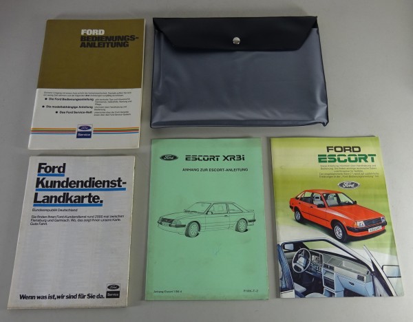 Bordmappe + Betriebsanleitung / Handbuch Ford Escort XR3i Stand 1984-1985