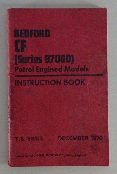 Betriebsanleitung Bedford CF Series 97000 von 12/1970