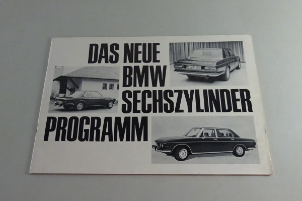 Prospekt / Broschüre BMW E3 / E9 Sechszylinder Programm 2005 etc. Stand 04/1971
