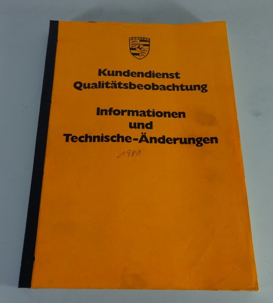 Werkstatthandbuch Porsche 911 Turbo, 924, 928 Kundendienst Qualitätsbericht 1981