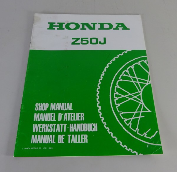 Werkstatthandbuch / Shop manual Ergänzung Honda Z50J Stand 1985