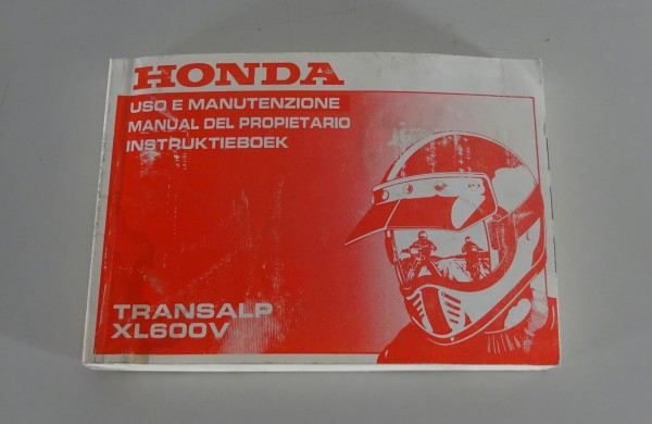 Uso E Manutenzione, Manual del Propietario, Instruktieboek Honda XL 600 V 1993